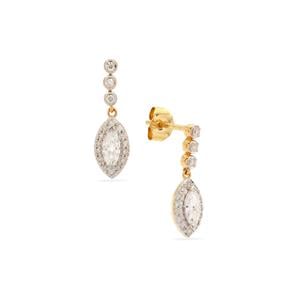 1/2ct Diamond 18K Gold Lorique Earrings 