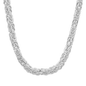 18" Sterling Silver Couture Byzantine Chain 19.18g