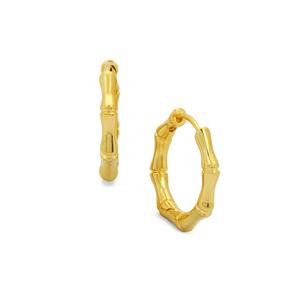 Gold Plated Sterling Silver Bamboo Earrings