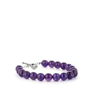 76.75ct Zambian Amethyst Sterling Silver Bracelet