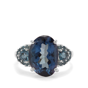 Hope Topaz Ring with London Blue Topaz in Sterling Silver 8.60cts