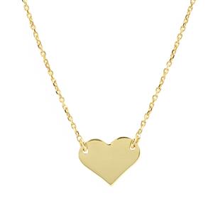 36" Midas Altro Heart Necklace 2.63g