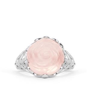 6.43ct Rose Quartz Sterling Silver Ring