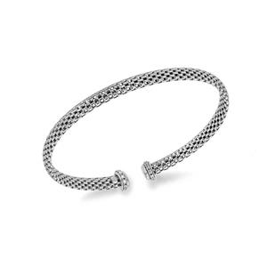 Bangle in Rhodium Plated Sterling Silver 5mm