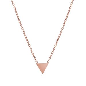 18" Rose Gold Plated Altro Triangle Necklace 1.65g