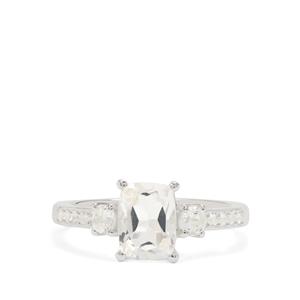 2ct White Topaz Sterling Silver Ring 