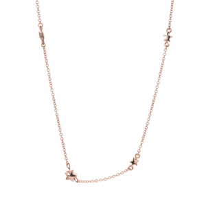 Star Necklace in Rose Tone Sterling Silver 5.84g