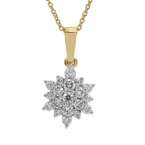 1/2ct Diamonds 9K Gold Pendant Necklace 