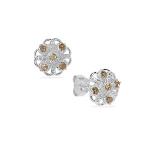 Victorian Rose Cut Diamond Earrings 1/3ct 
