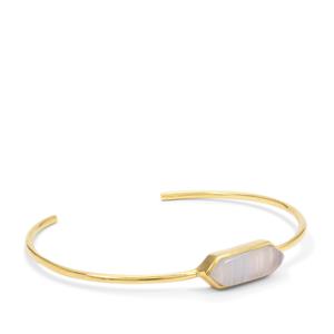 Blue Lace Agate Bangle in Gold Plated Sterling Silver 5.25cts