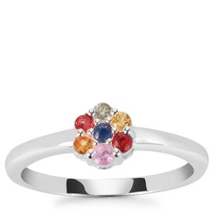 0.29ct Rainbow Sapphire Sterling Silver Ring