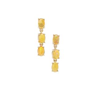 1.95ct Ethiopian Dark Opal 9K Gold Earrings