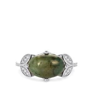 3.78ct Minas Velha Emerald Sterling Silver Ring