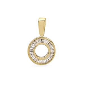 1/4ct Diamond 9K Two Tone Gold Pendant | Gemporia