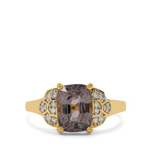 Burmese Spinel & Diamond 18K Gold Lorique Ring MTGW 3.26cts