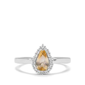 1.04ct Ouro Preto Imperial & White Topaz Sterling Silver Ring 