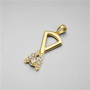 Champagne Argyle Diamond Pendant in 9K Gold 0.51ct