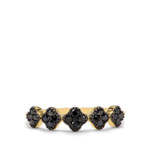 1/4ct Black Diamonds 9K Gold Ring