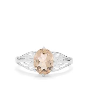 1.59ct Champagne Quartz Sterling Silver Ring