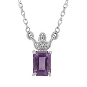 0.90ct Moroccan Amethyst Sterling Silver Necklace 