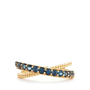 0.60ct Cobalt Blue Spinel 9K Gold Ring