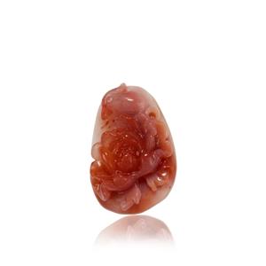 76cts Agate Flower & Bird Carving (N)