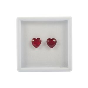 7.15ct Bemainty Ruby Love Pair