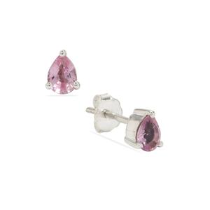 Madagascan Pink Sapphire Earrings in Sterling Silver 0.50ct