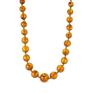 Baltic Cognac Amber Sterling Silver Necklace