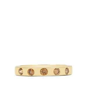 1/3ct Cape Champagne Diamonds 9K Gold Ring