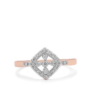 1/4ct Argyle Diamond 9K Rose Gold Ring 