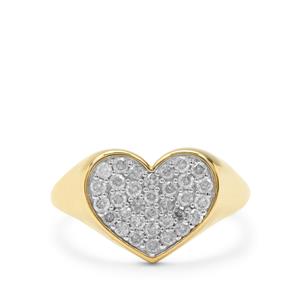 1/2ct Diamond 9K Gold Tomas Rae Ring 