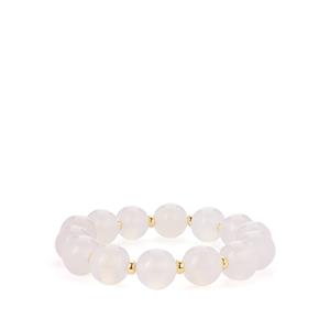White Onyx Bracelet in Gold Tone Sterling Silver 165.50cts