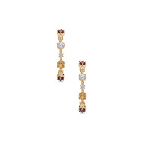 2.85ct Kaleidoscope Gemstones Midas Earrings 
