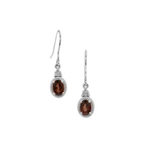 'Shades of Violet' Burmese Spinel & White Zircon Sterling Silver Earrings ATGW 2.25cts