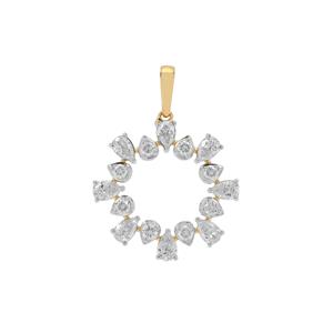 1ct Diamond 18K Gold Lorique Pendant 