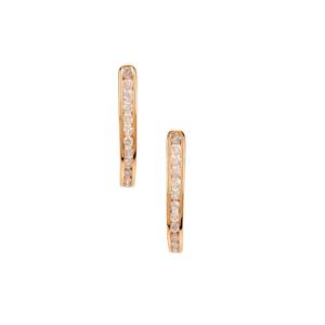 1/2ct Natural Pink Diamonds 9K Rose Gold Earrings 
