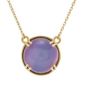 5.90ct Purple Moonstone 9K Gold Necklace