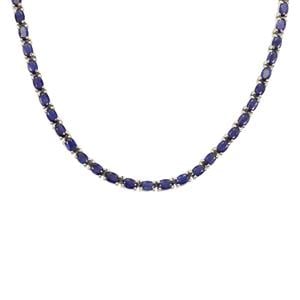 13ct Blue Sapphire Sterling Silver Necklace (F)