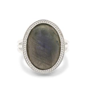 12.80cts Labradorite Sterling Silver Ring 