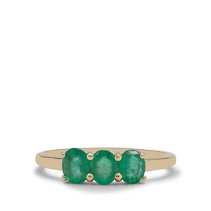 1.02ct Zambian Emerald 9K Gold Ring