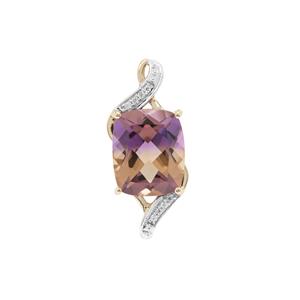 Anahi Ametrine Pendant with White Zircon in 9K Gold 4.69cts