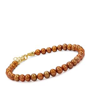 Golden Caramel Pearl Midas Bracelet (6mm)