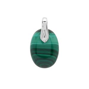 Malachite Pendant in Sterling Silver 26.60cts