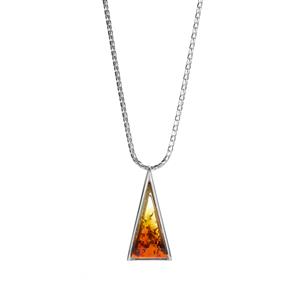Baltic Ombre Amber Slider Necklace in Sterling Silver (22x11mm)