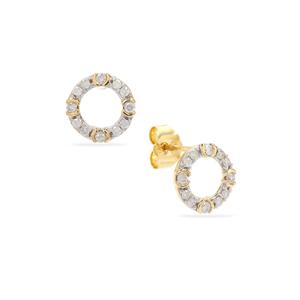 1/4ct Diamond 9K Gold Earrings  