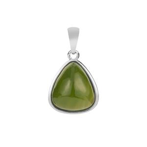 7.25ct Canadian Nephrite Jade Sterling Silver Pendant