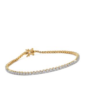 1.07cts Diamond 18K Gold Lorique Bracelet 