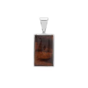 15.60ct Red Tiger's Eye Sterling Silver Aryonna Pendant 