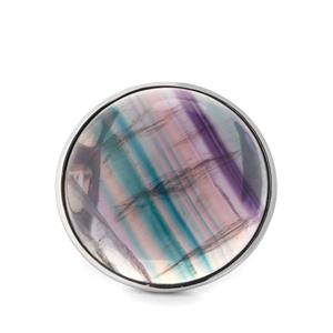 41.26cts Rainbow Fluorite Sterling Silver Ring